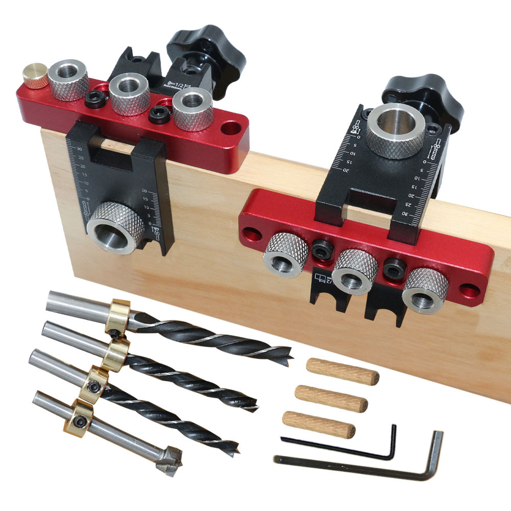 Dowel Jig Kit - 3'ü 1 Arada Evrensel Dübel ve