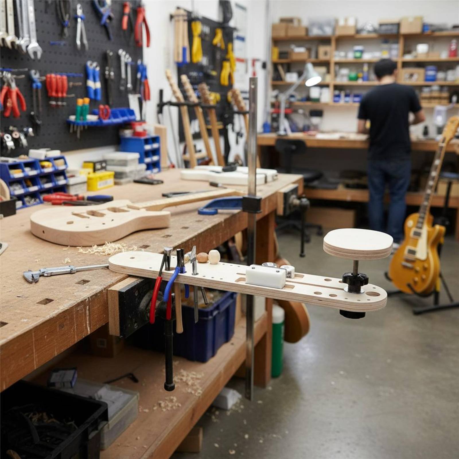 Workshop Tools Table - Enstrüman Bakım Masası Uzatılabilir Tasarım Gitar
