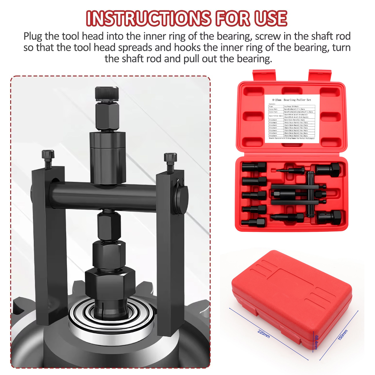10 adet/takım motosiklet rulma - Maintenance Workshop Tools incelemesi ve fiyatı