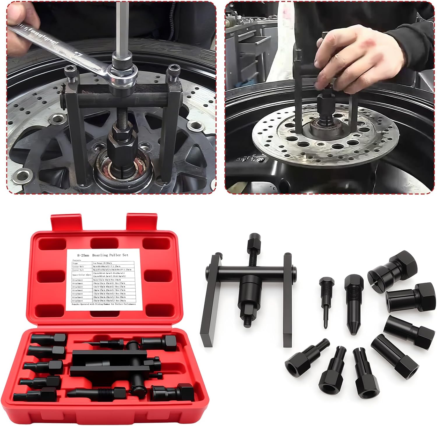 10 adet/takım motosiklet rulma - Maintenance Workshop Tools incelemesi ve fiyatı