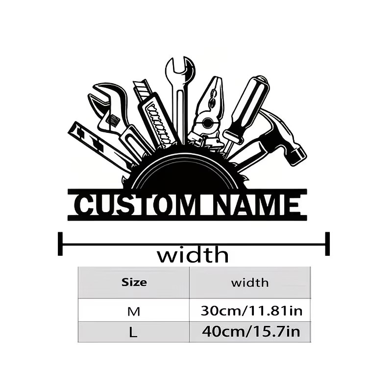 Özel Metal Alet Duvar Sanatı - - Workshop Tools With Name incelemesi ve fiyatı