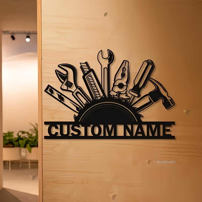 Özel Metal Alet Duvar Sanatı - - Workshop Tools With Name incelemesi ve fiyatı